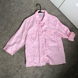 Kim Rogers Light Pink Linen Blouse